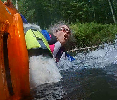 Teach DaisyDog to get in and out of a kayak